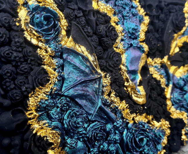 Skulls & Roses Wall Canvas 3D
