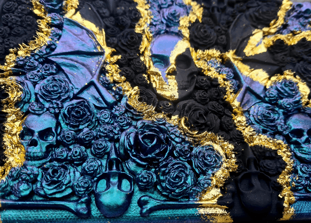 Skulls & Roses Wall Canvas 3D