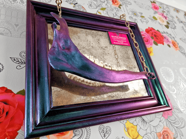 Deer Mandible Antiqued Mirror