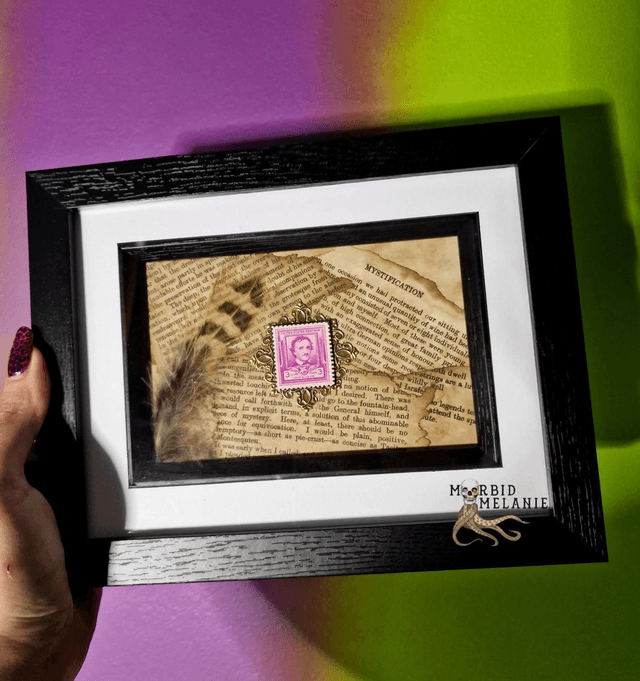 Edgar Allen Poe Stamp Frame 