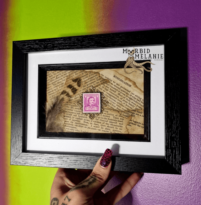 Edgar Allen Poe Stamp Frame 