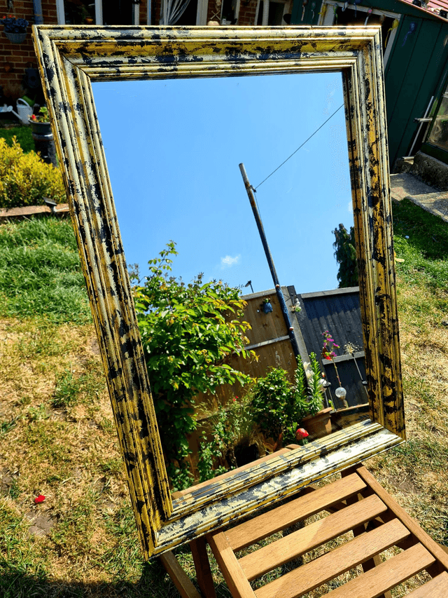 Gold & Black Large Mirror