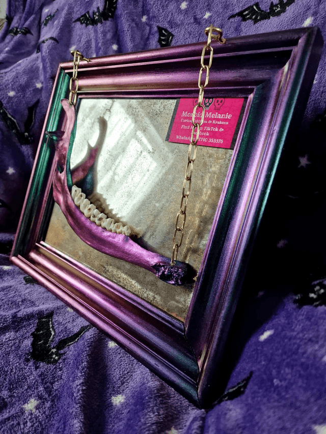 Deer Mandible Antiqued Mirror